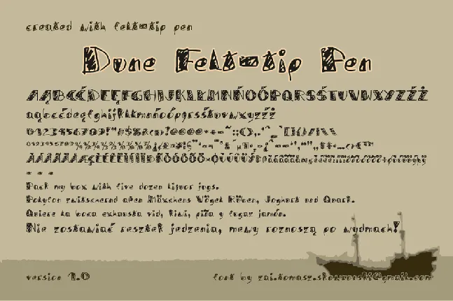 Dune Felt-tip Pen font