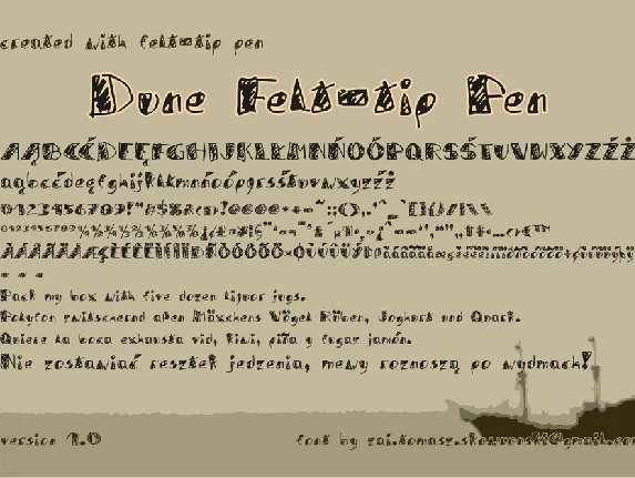 Dune Felt-tip Pen font