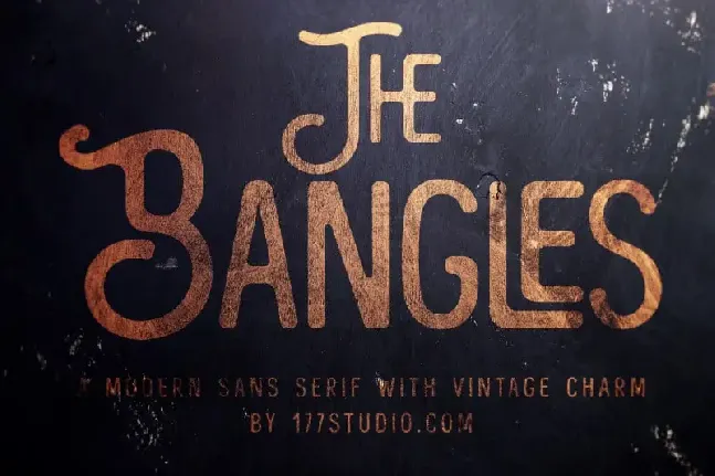 The Bangles – Vintage font