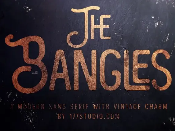 The Bangles – Vintage font