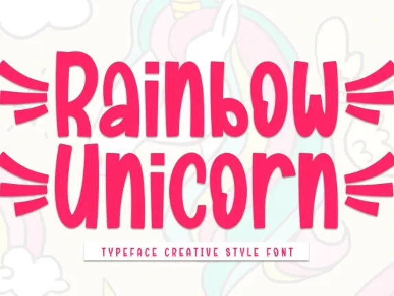 Rainbow Unicorn Display font