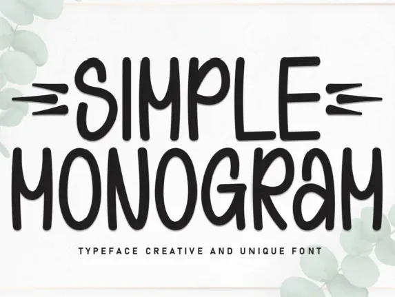 Simple Monogram Display font