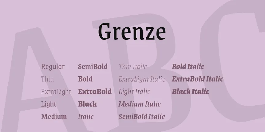 Grenze font