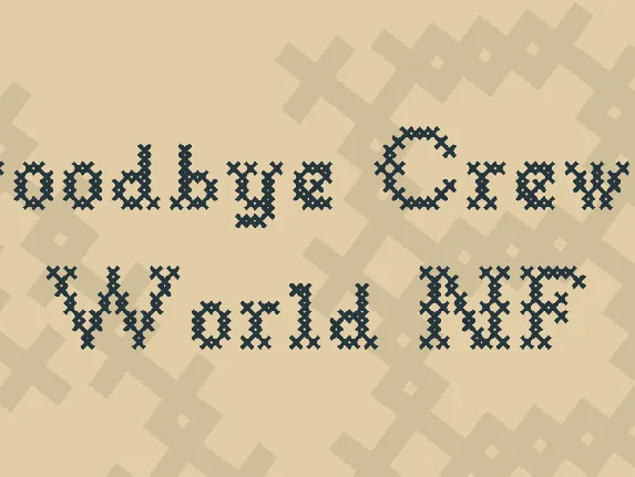 Goodbye Crewel World NF font