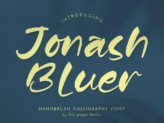 Jonash Bluer font