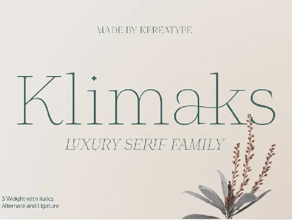 Klimaks font