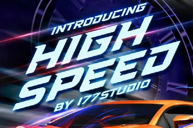 High Speed – Sports Display font