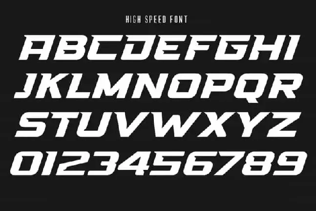 High Speed – Sports Display font