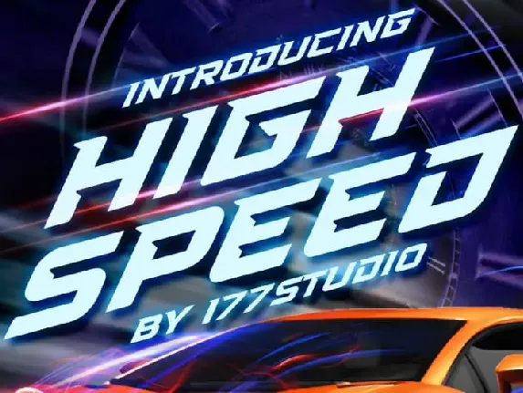 High Speed – Sports Display font