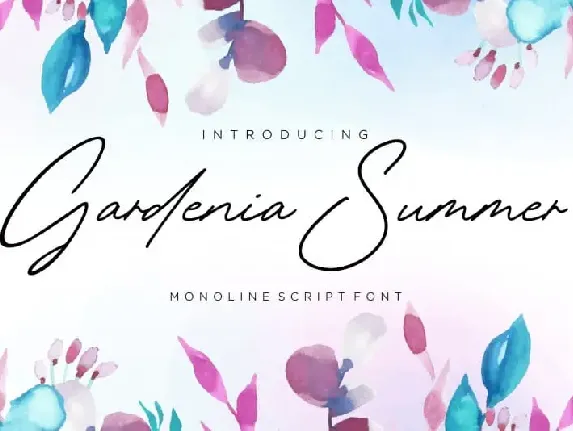 Gardenia Summer Monoline Script font