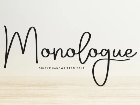 Monologue Script font