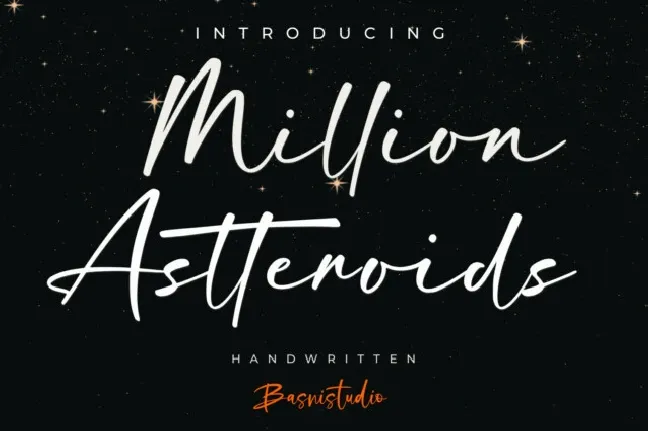 Million Astteroids font