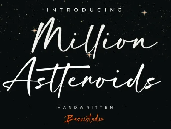 Million Astteroids font