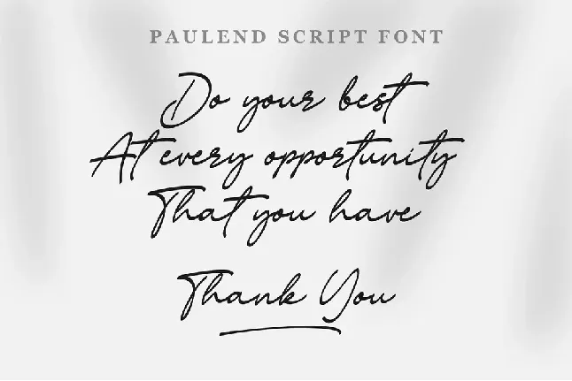 Paulend font