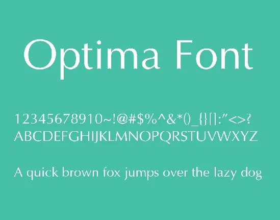 Optima font