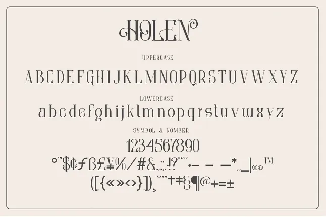 Holen font