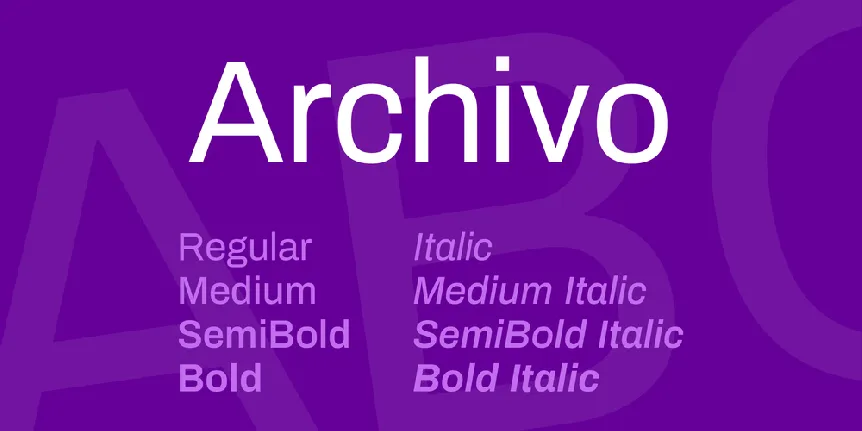 Archivo font