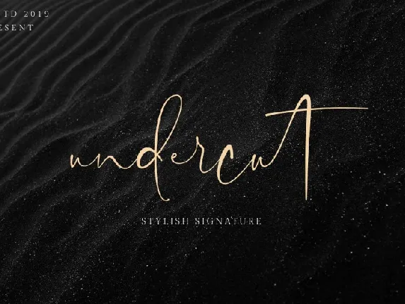 Undercut Signature font