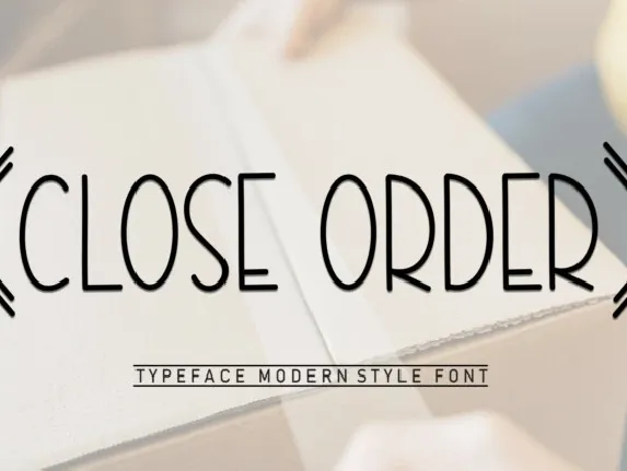 Close Order Display font