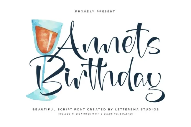 Annets Birthday font