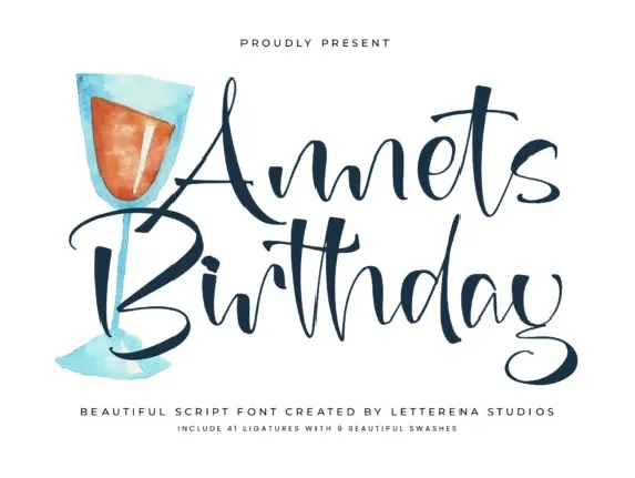 Annets Birthday font