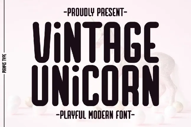 Vintage Unicorn font