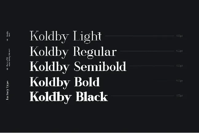 Koldby Family font