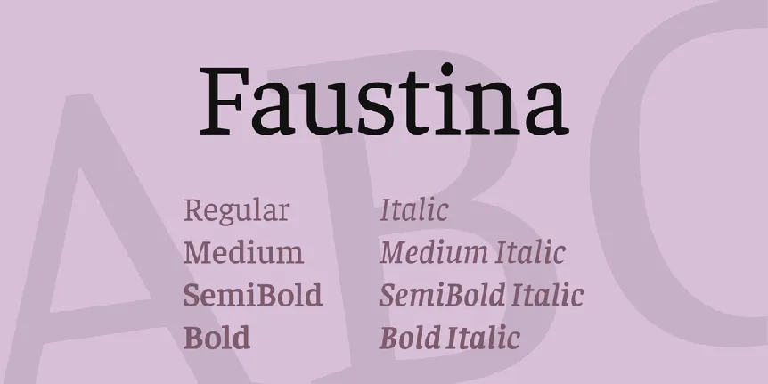 Faustina font