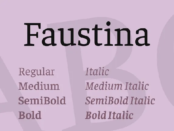 Faustina font