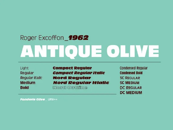 Antique Olive font