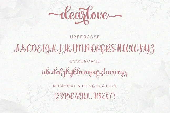 Dearlove font