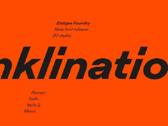 Inklination Family font