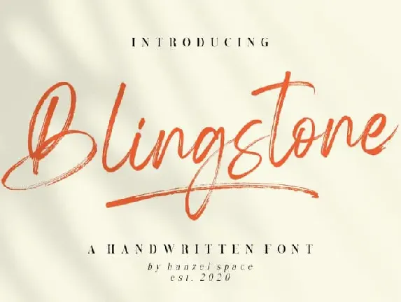 Blingstone Brush font