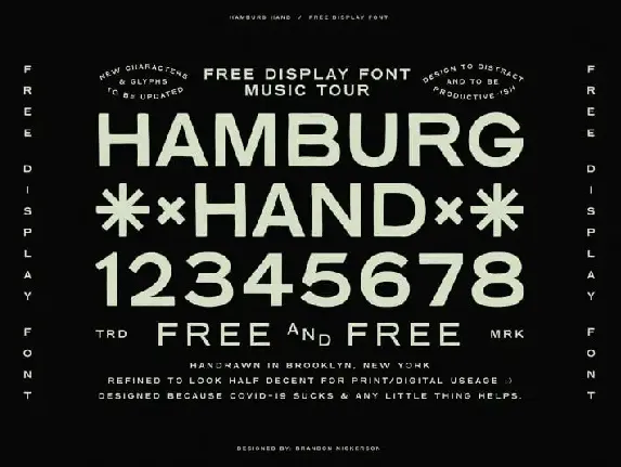 Hamburg Hand Display font