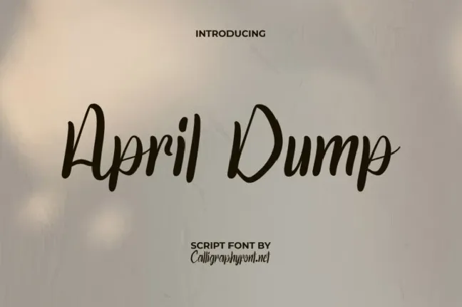 April Dump font