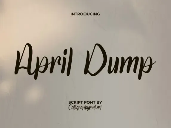 April Dump font