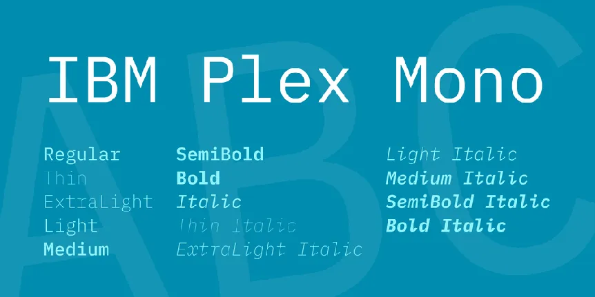 IBM Plex Mono font