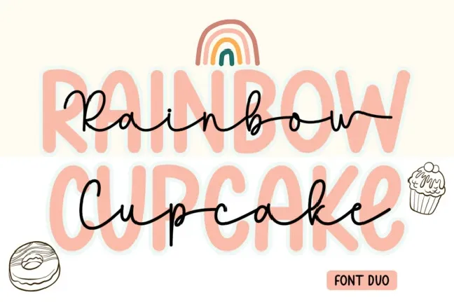 Rainbow Cupcake Duo font