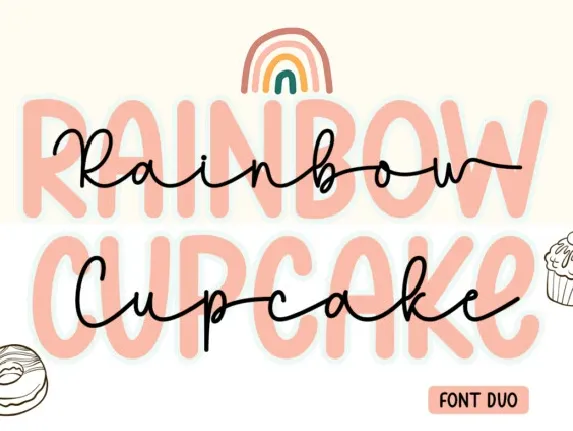 Rainbow Cupcake Duo font