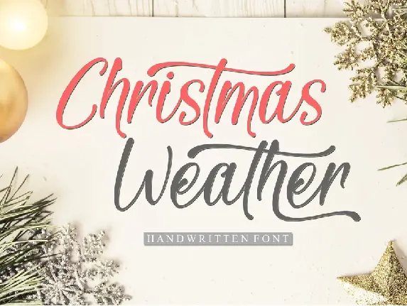 Christmas Weather - Personal Us font