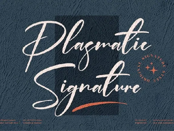 Plasmatic Signature font