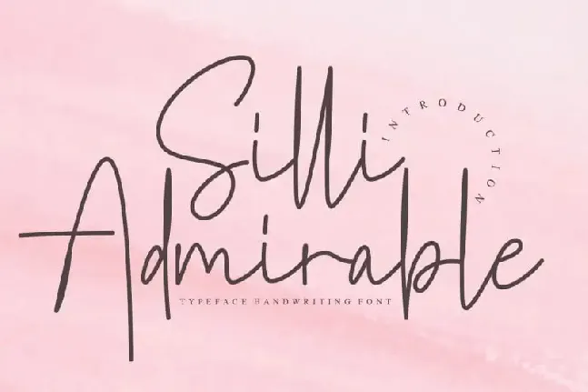 Silli Admirable Handwritten font