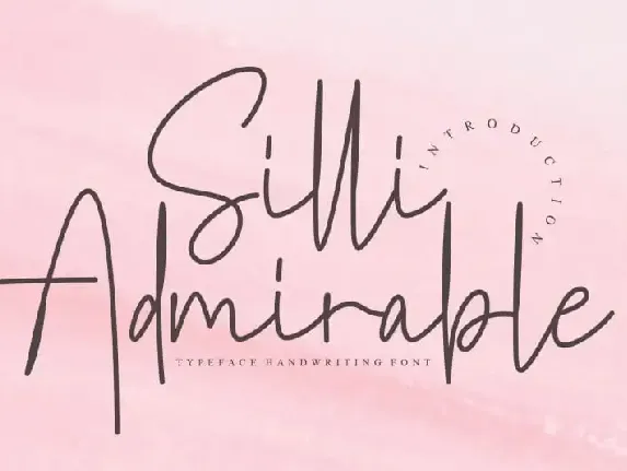 Silli Admirable Handwritten font