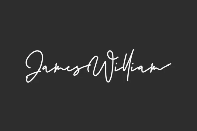 James William font