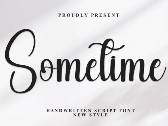 Sometime Calligraphy font