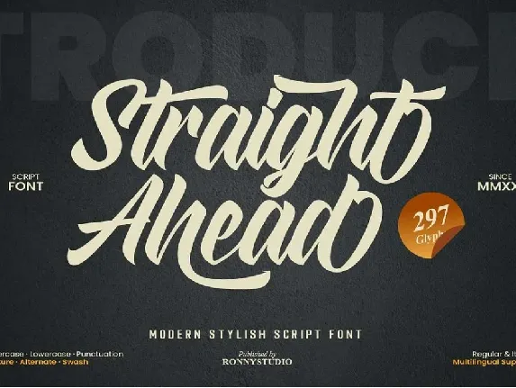 Straight Ahead font