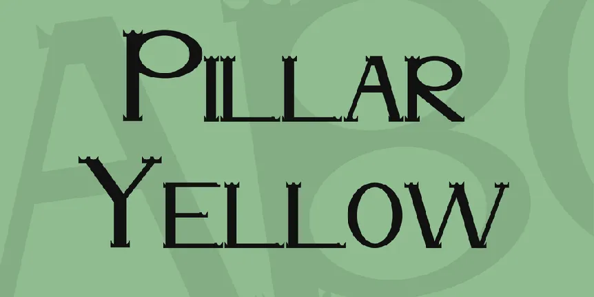 Pillar Yellow font