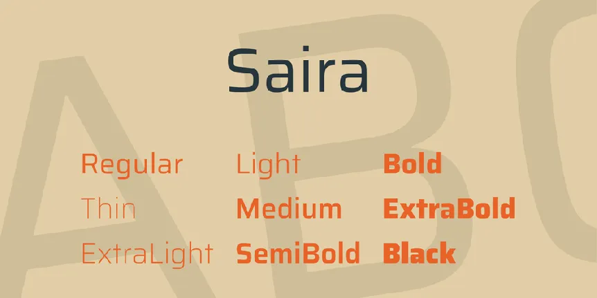 Saira font