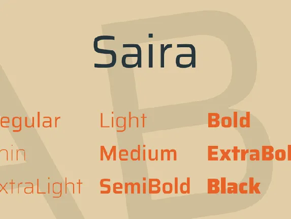 Saira font