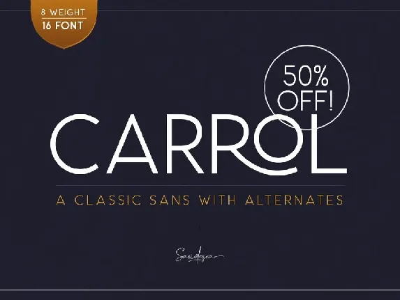 Carrol font